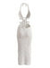 1930s Solid Halter Cutout Crocheting Cover-Up Dress - vintage dress, retro fashion