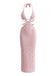 1930s Solid Halter Cutout Crocheting Cover-Up Dress - vintage dress, retro fashion
