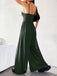 1930s Solid Knitted Spaghetti Straps Wide-Leg Jumpsuit: beautiful vintage romper, retro jumpsuit, playful style with timeless appeal