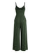 1930s Solid Knitted Spaghetti Straps Wide-Leg Jumpsuit | vintage romper, retro jumpsuit, playful style - perfect for retro fashion enthusiasts