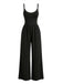 1930s Solid Knitted Spaghetti Straps Wide-Leg Jumpsuit | vintage romper, retro jumpsuit, playful style - perfect for retro fashion enthusiasts