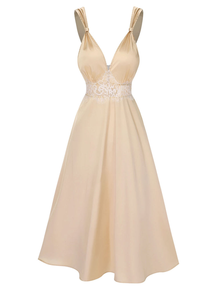 1930s Solid Lace Satin Nightgown | 1930s | vintage dress, retro fashion
