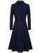 1930s Solid Lapel Long Sleeve Coat - vintage fashion, retro style