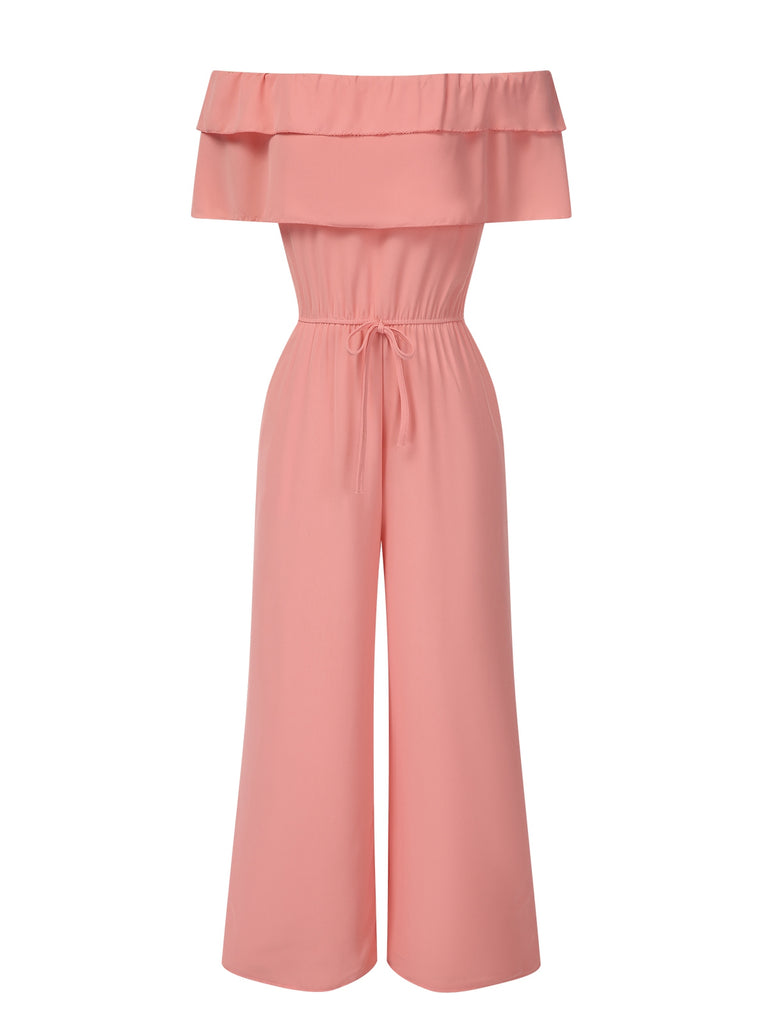 1930s Solid Laye Ruffle OffShoulder | 1930s | vintage romper, retro jumpsuit