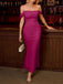 1930s Solid Off-Shoulder Bodycon Maxi Dress - vintage dress, retro fashion