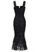 1930s Solid Pleated Wide Strap Fishtail Dress, vintage dress, retro fashion - perfect for women who love vintage and retro fashion
