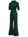 1930s Solid Rolled Collar Belted Jumpsuit, vintage romper, retro jumpsuit - perfect for women who love vintage and retro fashion