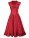 This 1930s Solid Ruffles Square Neck Steampunk Dress wraps her in 1930s elegance, one twirl at a time