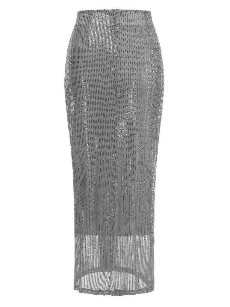 1930s Solid Sequined Split Long | 1930s | vintage skirt, retro style