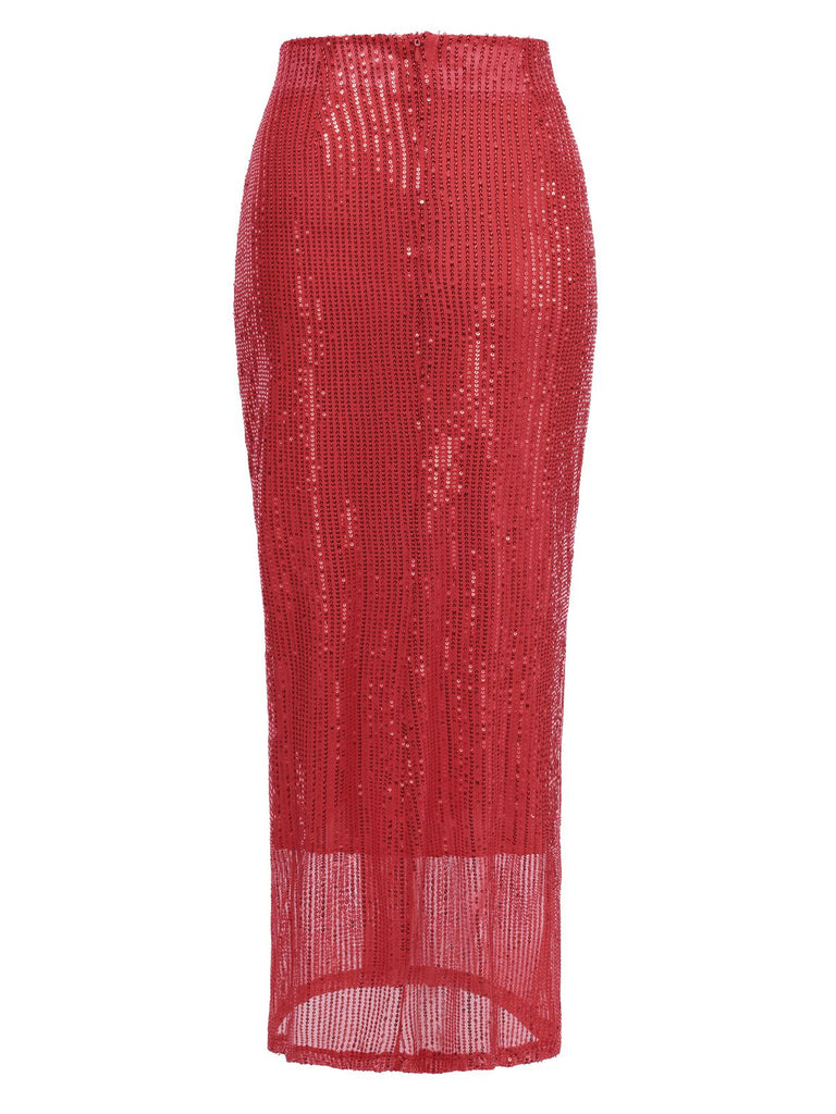 1930s Solid Sequined Split Long | 1930s | vintage skirt, retro style