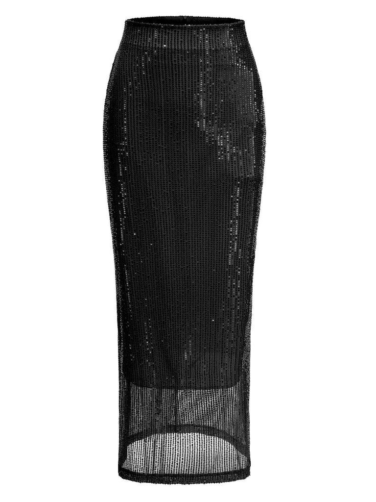 1930s Solid Sequined Split Long | 1930s | vintage skirt, retro style