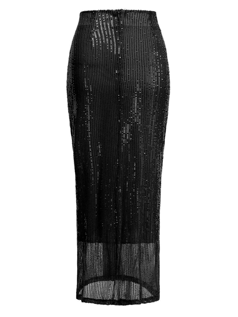 1930s Solid Sequined Split Long | 1930s | vintage skirt, retro style