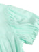 1930s Solid Square Neck Puff Sleeves Dress: where 1930s romance meets her modern spirit