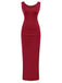 She slips into this 1930s Solid Square Neck Split Ruched Dress and suddenly it's a 1930s daydream