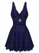 1930s Solid Twist Front Hollow One-Piece Swimdress - vintage dress, retro fashion, elegant style for vintage lovers