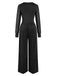 1930s Solid V-Neck Beading Mesh Jumpsuit, vintage romper, retro jumpsuit - perfect for women who love vintage and retro fashion