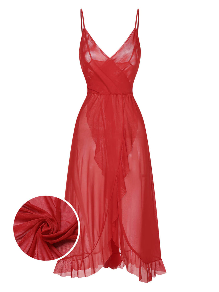 open lace back dress Babydoll Dress | Nightwear Lingerie - Red Sexy Dresses main image 0
