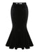 This 1930s Solid Velvet Mermaid Skirt spins 1930s stories with every step