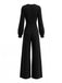1930s Solid Wrap Front Long Sleeve Jumpsuit - vintage romper, retro jumpsuit for vintage lovers