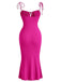 1930s Solid Wrinkles Spaghetti Straps Dress: where 1930s romance meets her modern spirit
