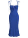 This 1930s Solid Wrinkles Spaghetti Straps Dress wraps her in 1930s elegance, one twirl at a time