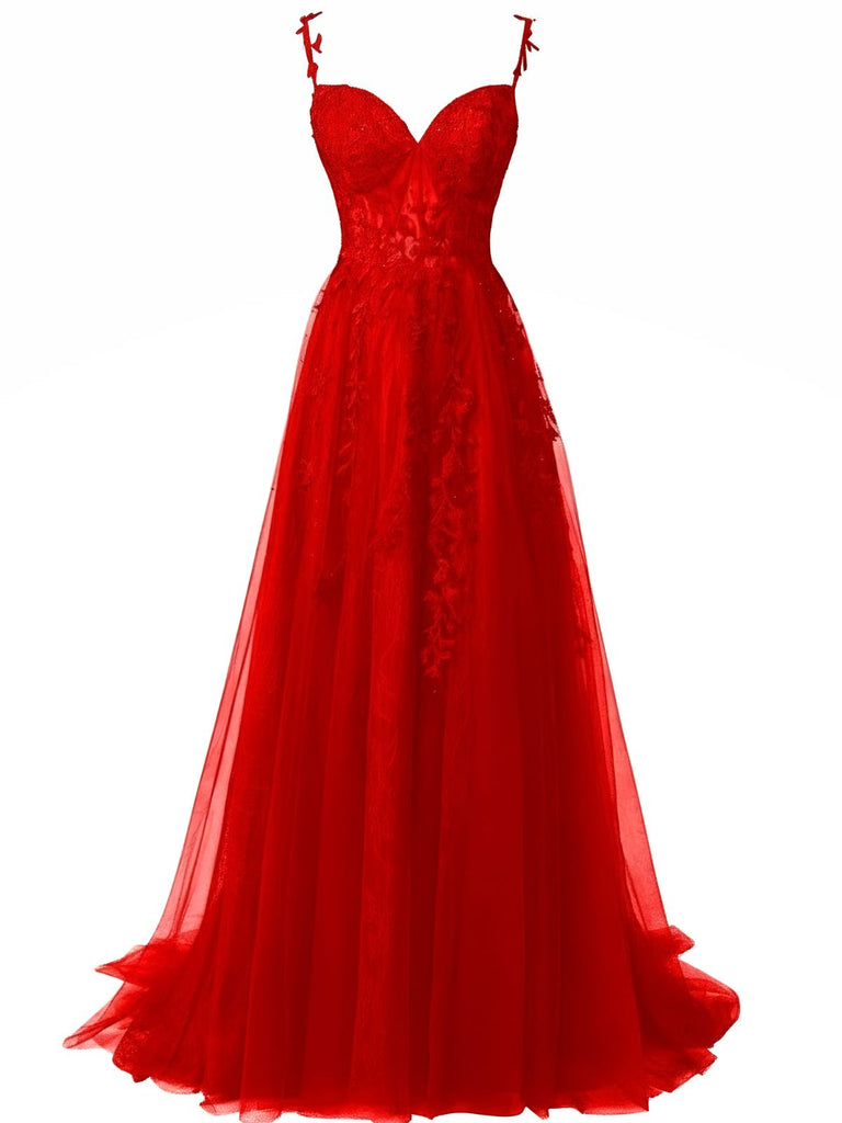 1930s Spaghetti Strap Lace Tulle Maxi Dress - vintage dress, retro fashion