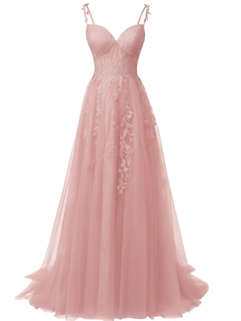 1930s Spaghetti Strap Lace Tulle Maxi Dress - vintage dress, retro fashion