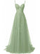 1930s Spaghetti Strap Lace Tulle Maxi Dress - vintage dress, retro fashion