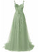 1930s Spaghetti Strap Lace Tulle Maxi Dress - vintage dress, retro fashion