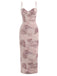 1930s Spaghetti Strap Leopard Floral Dress - vintage dress, retro fashion