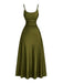 1930s Spaghetti Strap Satin Solid Dress - vintage dress, retro fashion