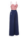 This Dark Blue 1930s Spaghetti Strap Stripes Jumpsuit whispers 1930s secrets to those who notice