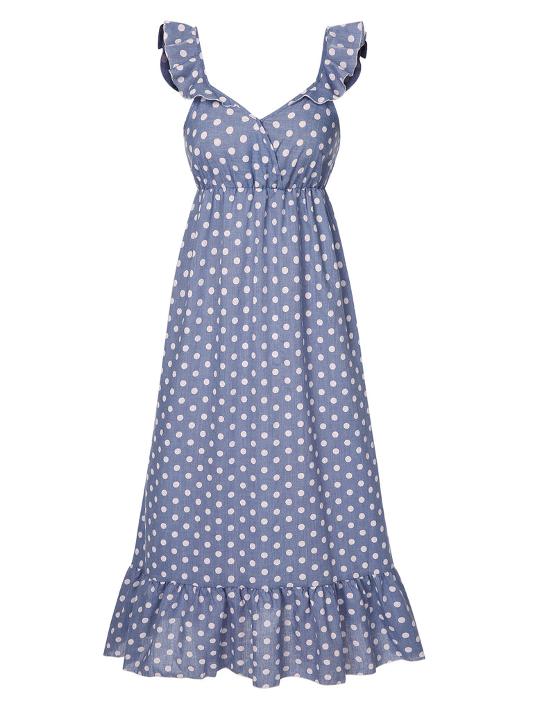 1930s Strap Ruffles Polka Dots Nightgowns, vintage fashion, retro style - perfect for women who love vintage and retro fashion