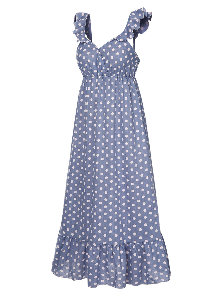 1930s Strap Ruffles Polka Dots Nightgowns, vintage fashion, retro style - perfect for women who love vintage and retro fashion