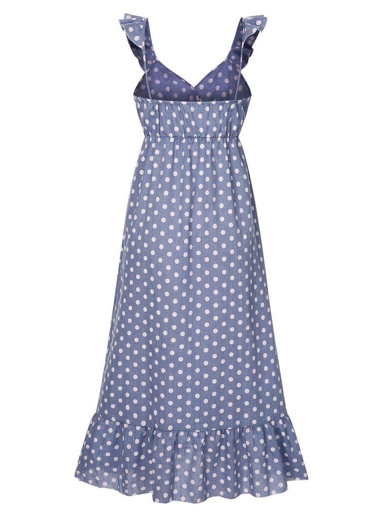 1930s Strap Ruffles Polka Dots Nightgowns, vintage fashion, retro style - perfect for women who love vintage and retro fashion