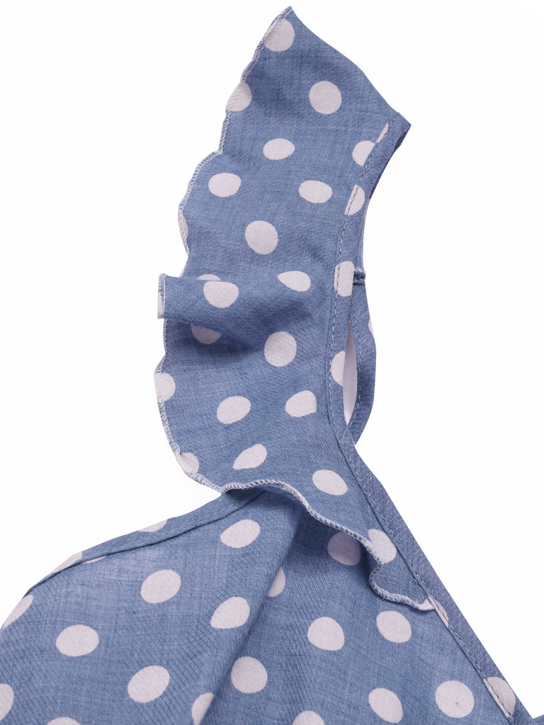 1930s Strap Ruffles Polka Dots Nightgowns, vintage fashion, retro style - perfect for women who love vintage and retro fashion