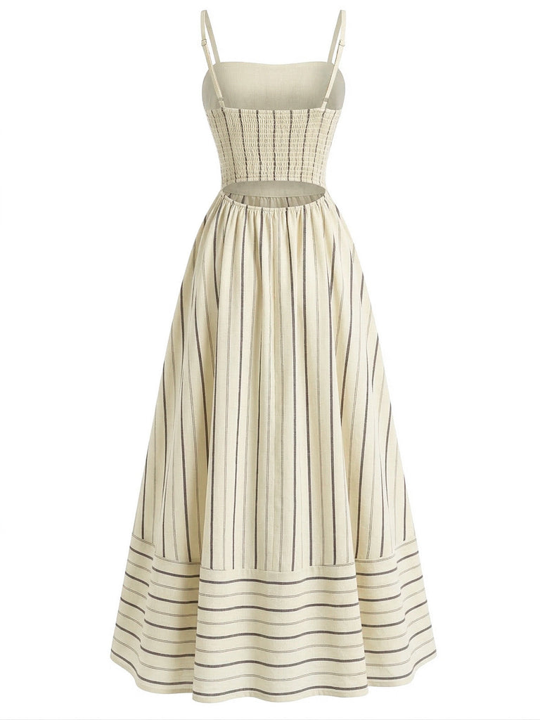 vintage dress elegant Elegant Vintage Long-sleeve Belted A-line Dress