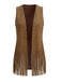 1930s Suede Studded Fringe Western Vest, vintage fashion, retro style - perfect for women who love vintage and retro fashion