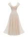 1930s Sweetheart Neck Cap Sleeve Mesh Fishbone Dress