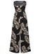 1930s Tropical Tie-Up Bandeau Jumpsuit, vintage romper, retro jumpsuit - perfect for women who love vintage and retro fashion