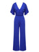 1930s V-Neck Knitted Solid Jumpsuit — 1930s style that transcends decades