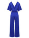 She finds her 1930s story in this 1930s V-Neck Knitted Solid Jumpsuit