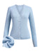1930s V-Neck Ruffles Long Sleeve Sweater Coat - vintage fashion, retro style