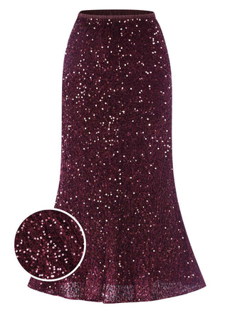 She sways in this 1930s Velvet Sequined Mermaid Skirt and it's pure 1930s magic
