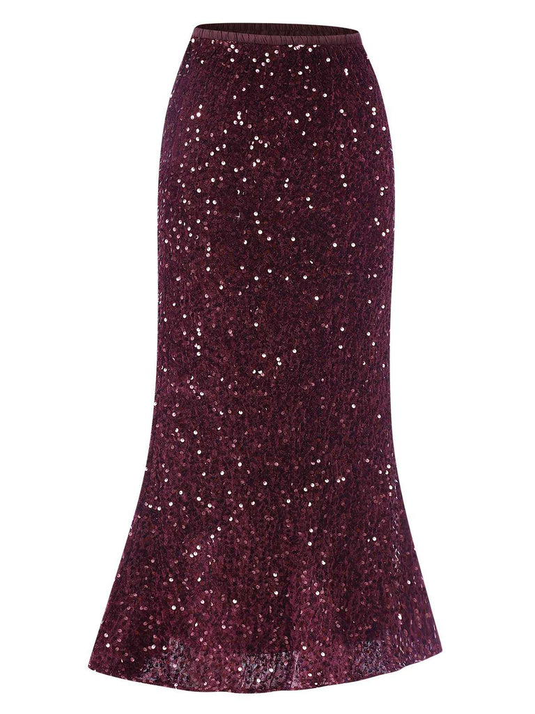 1930s Velvet Sequined Mermaid Skirt — because 1930s glamour deserves an encore