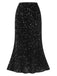 This 1930s Velvet Sequined Mermaid Skirt spins 1930s stories with every step