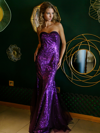 1930s Vintage Sequin Strapless Dress, vintage dress, retro fashion - perfect for women who love vintage and retro fashion
