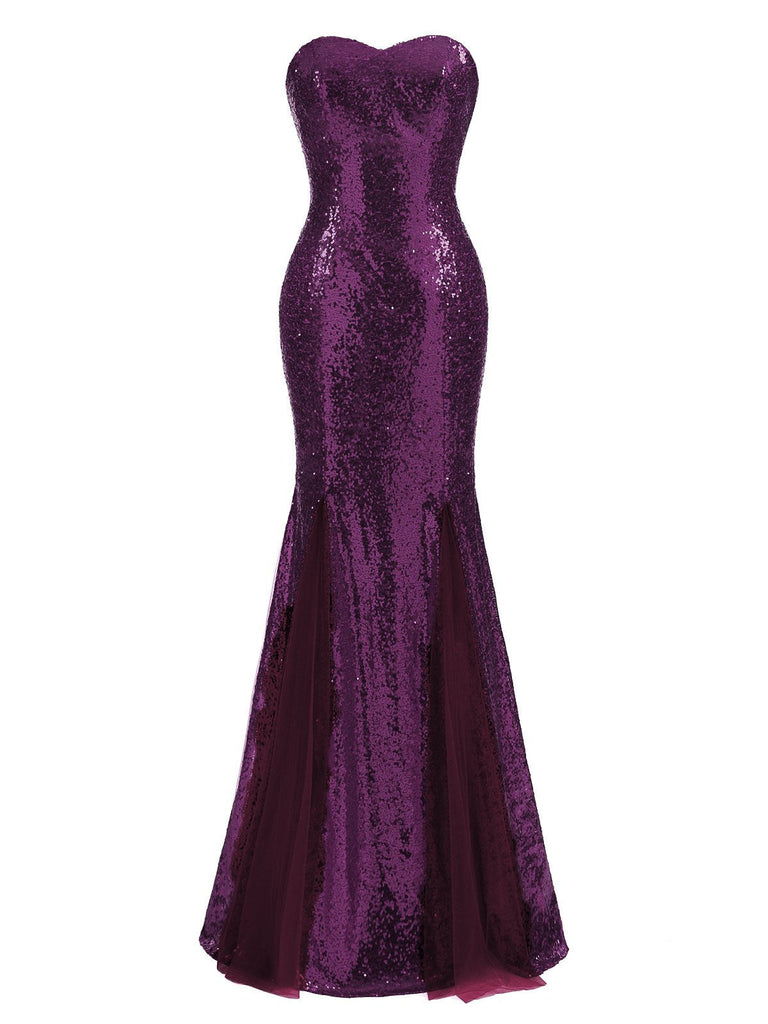 This 1930s Vintage Sequin Strapless Dress wraps her in 1930s elegance, one twirl at a time