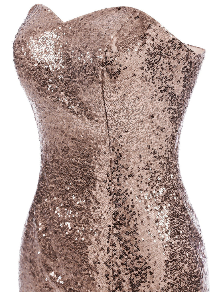 1930s Vintage Sequin Strapless Dress: timeless style reimagined