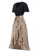 1930s Wrap V-Neck Patchwork Ruffle Dress, vintage dress, retro fashion - perfect for women who love vintage and retro fashion
